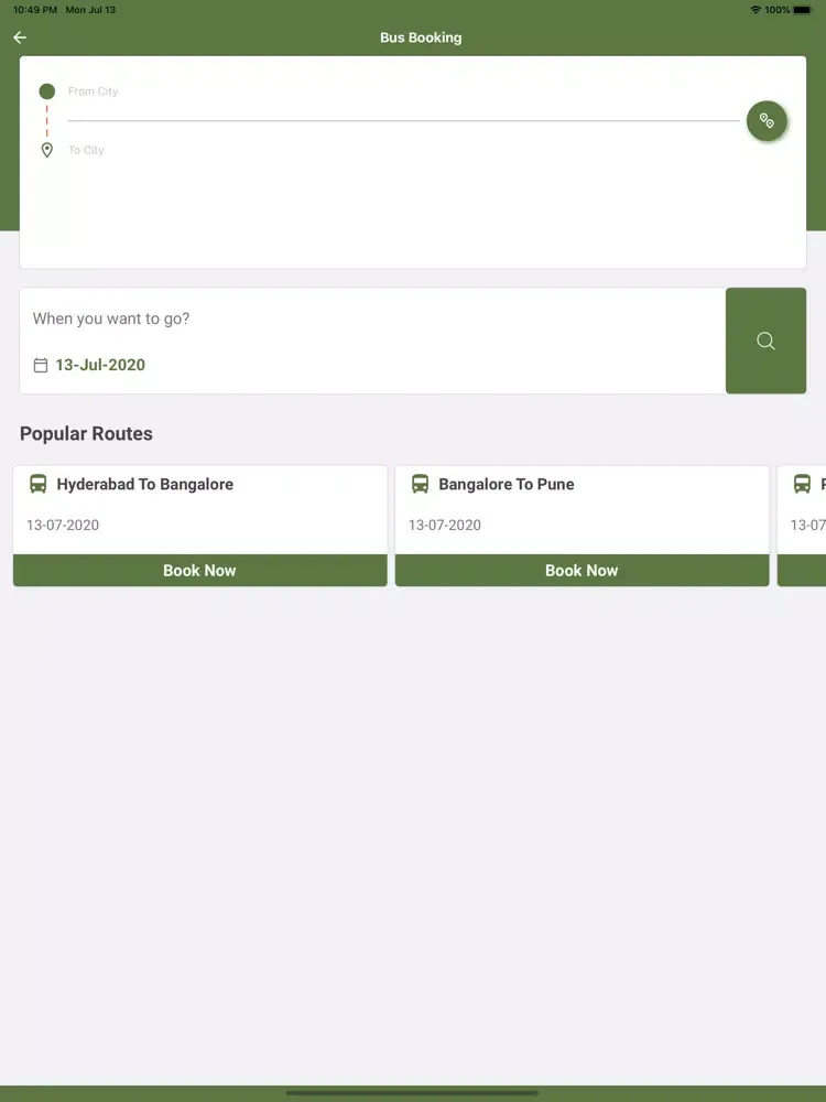 SAINIK BUS iPad  Screenshots