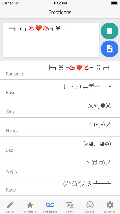 Zrzuty ekranu i2Symbol Emoji