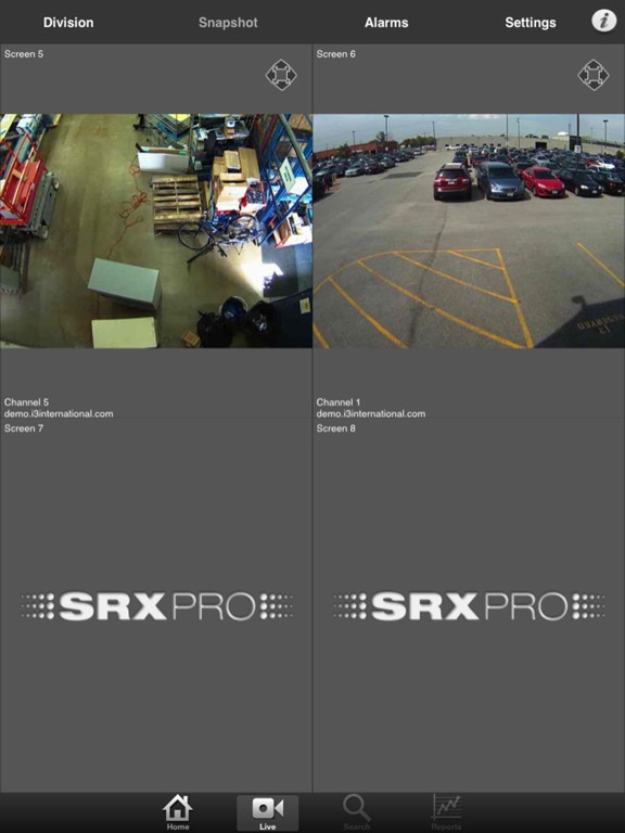 ภาพหน้าจอของ SRX-Pro Remote iPad 
