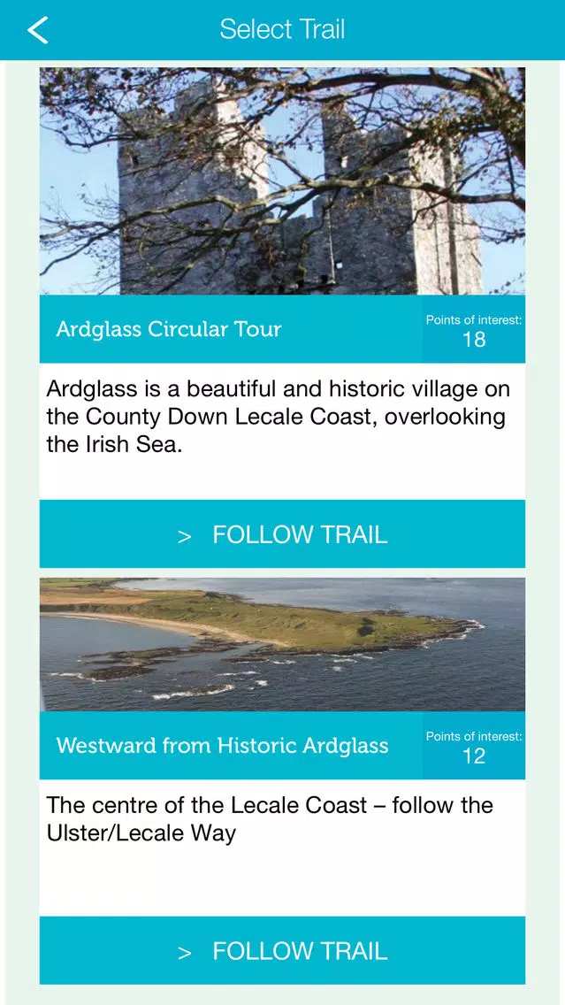 Ảnh chụp màn hình của County Down Heritage Trails