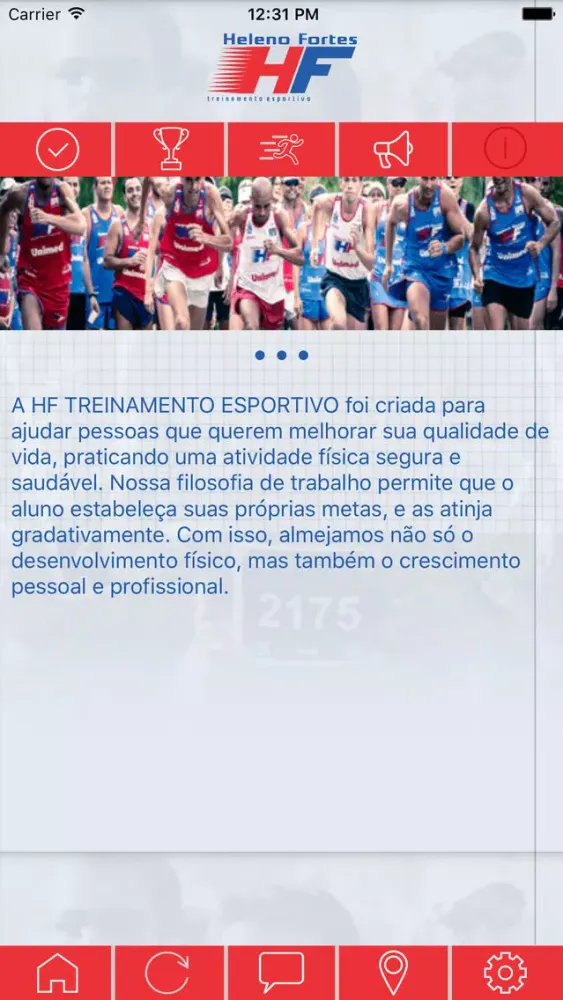 ภาพหน้าจอของ HF Treinamento Esportivo