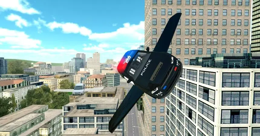 Flying Police Car Simulator應用截圖