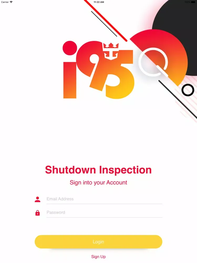 ภาพหน้าจอของ i95 Shutdown Inspection iPad 