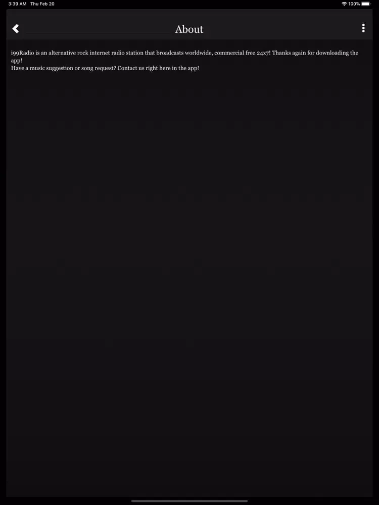 i99Radio iPad  Screenshots