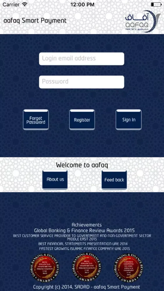 Tangkapan layar aafaq smartpay