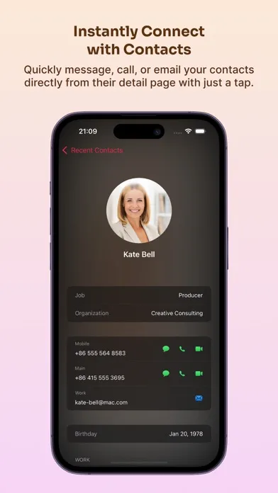 Recent Contacts - LinkUp سکرین شاٹس