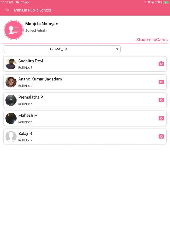 Ảnh chụp màn hình của Birla Open Minds International iPad 