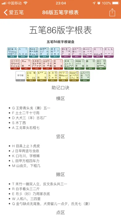 爱五笔 - 五笔编码拆字大全 سکرین شاٹس