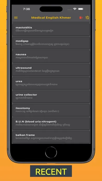 Capturas de pantalla de English Khmer Medical