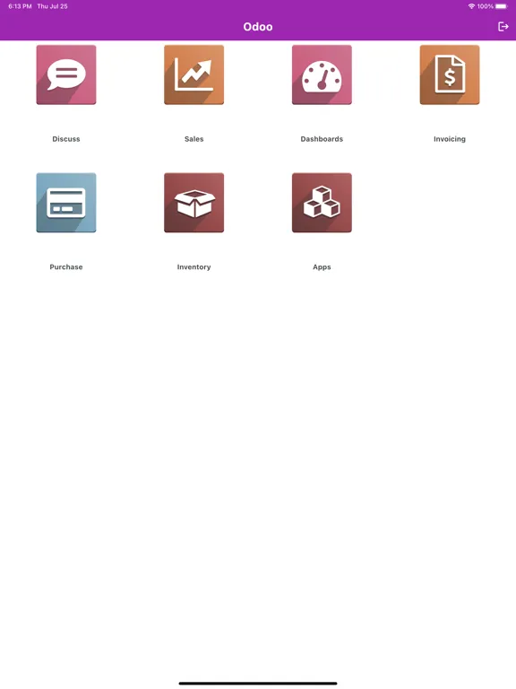 Odoo Native Mobile App iPad 应用截图