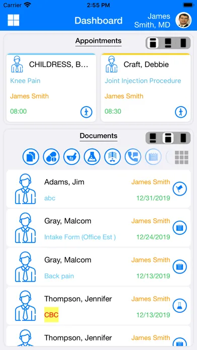 iEHR Screenshots