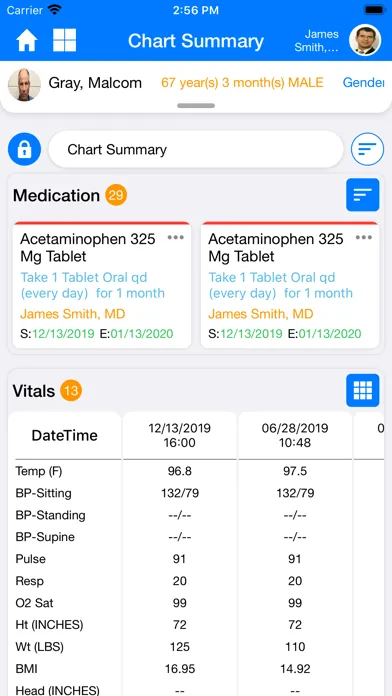 iEHR Screenshots