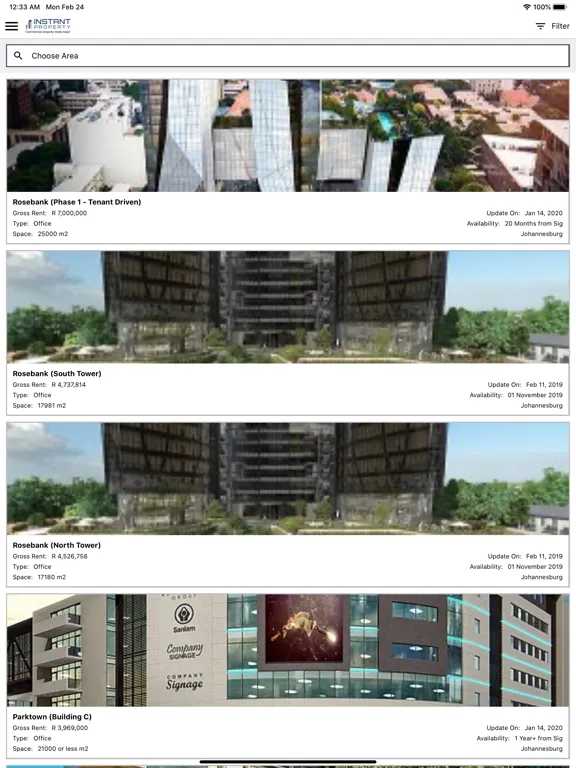 Captures d'écran de Instant Property iPad 