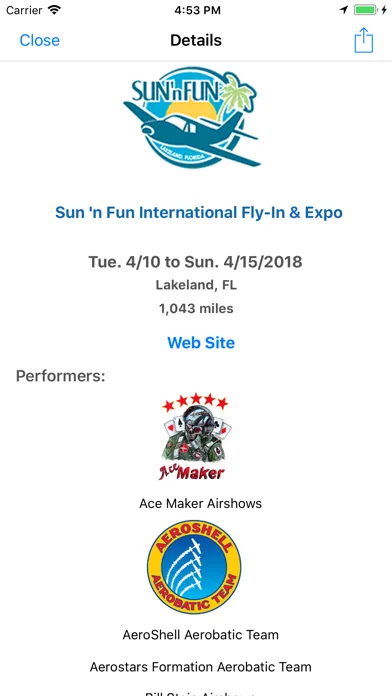 Air Show Calendar Ekran Görüntüleri