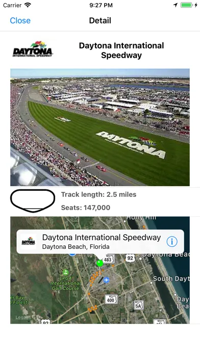 Racing Schedule for NASCAR स्क्रीनशॉट