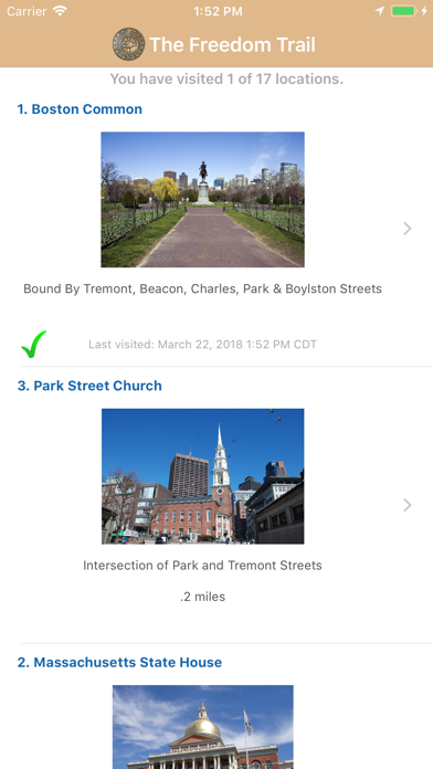 Capturas de tela do Freedom Trail - Boston