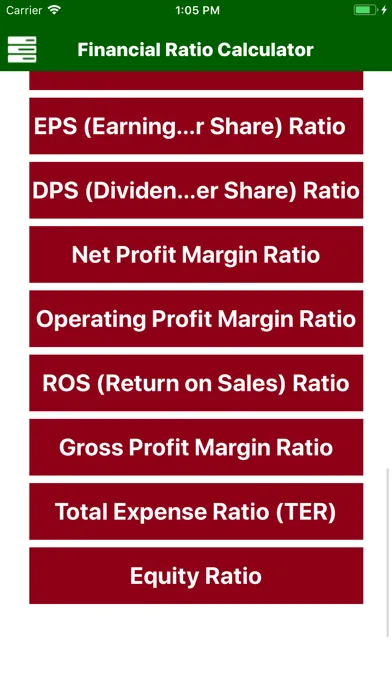Capturas de pantalla de Financial Ratio Calculator