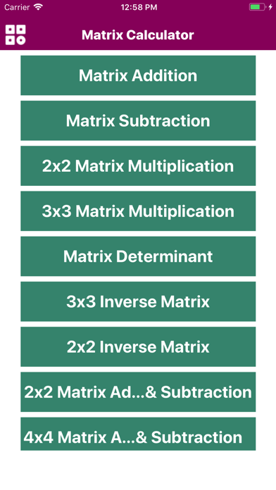 Calculator Of Matrix Screenshots