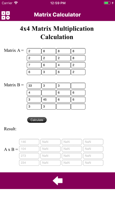 Calculator Of Matrix Screenshots