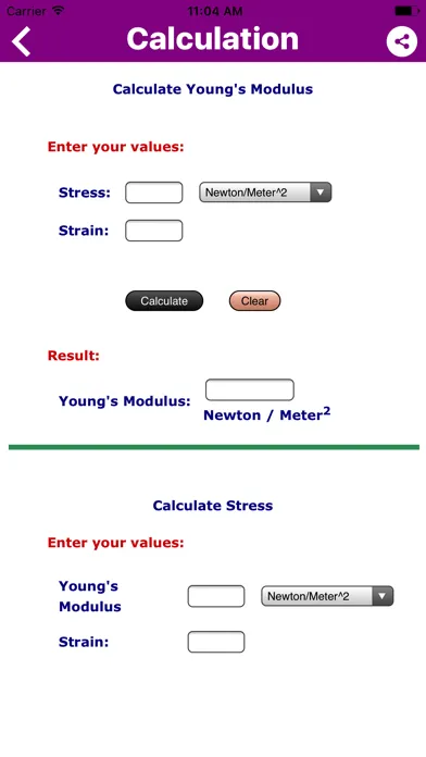 Mechanical Engineering Calc Screenshots
