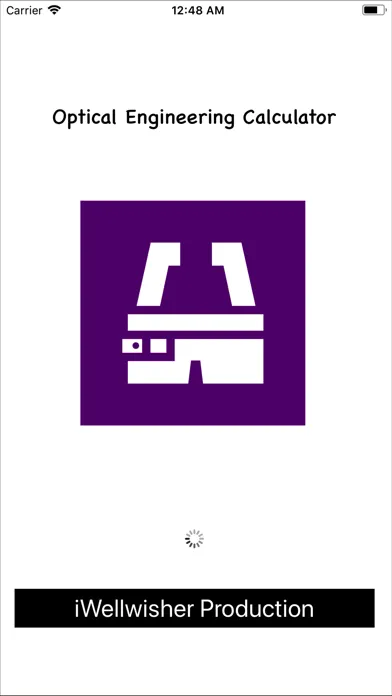 Ảnh chụp màn hình của Optical Engineering Calculator