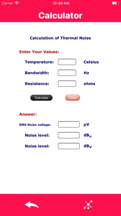 Ảnh chụp màn hình của Optical Engineering Calculator
