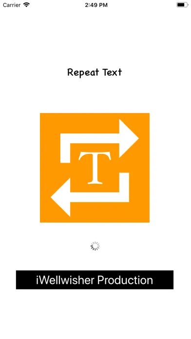 Tangkapan skrin Repeat Text