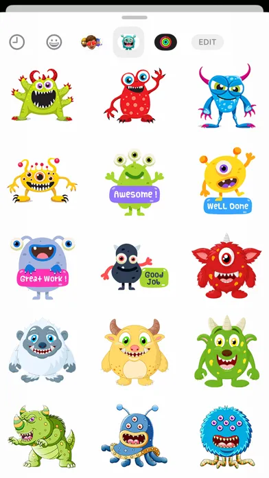 Crazy Little Monster Stickers 스크린샷