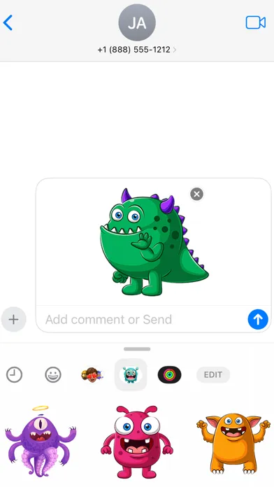 Crazy Little Monster Stickers 스크린샷