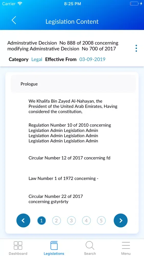 Capturas de tela do AE Insurance Legislation