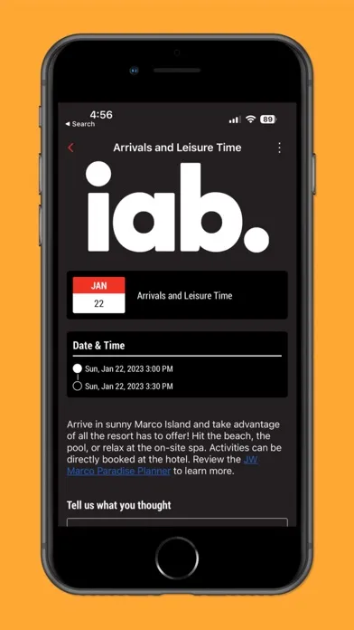 Скриншоты IAB Events