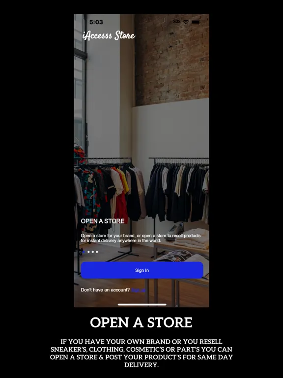 Captures d'écran de iAccesss Store App iPad 