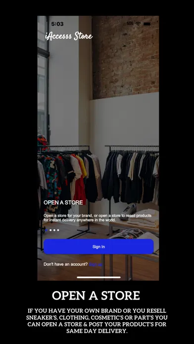 Captures d'écran de iAccesss Store App