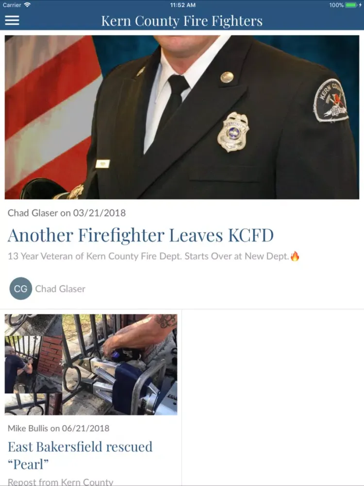 ภาพหน้าจอของ Kern County Firefighters iPad 