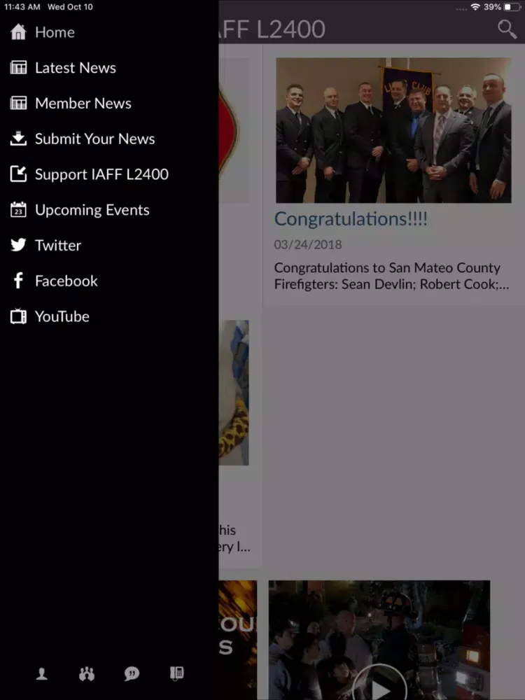 IAFF L2400 iPad  Screenshots