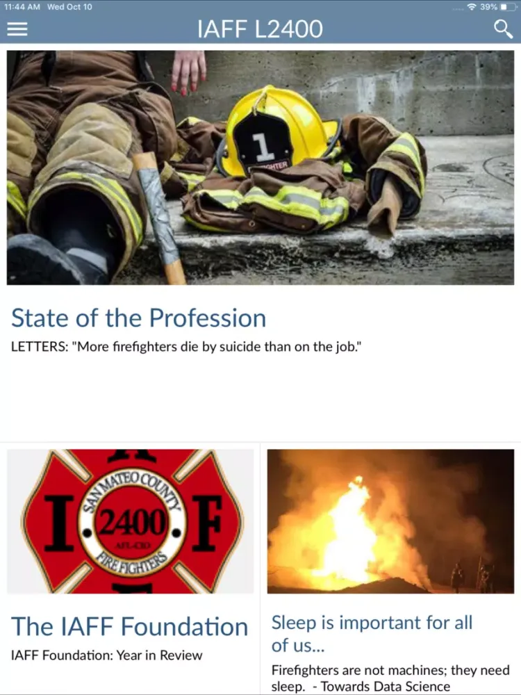IAFF L2400 iPad  Screenshots