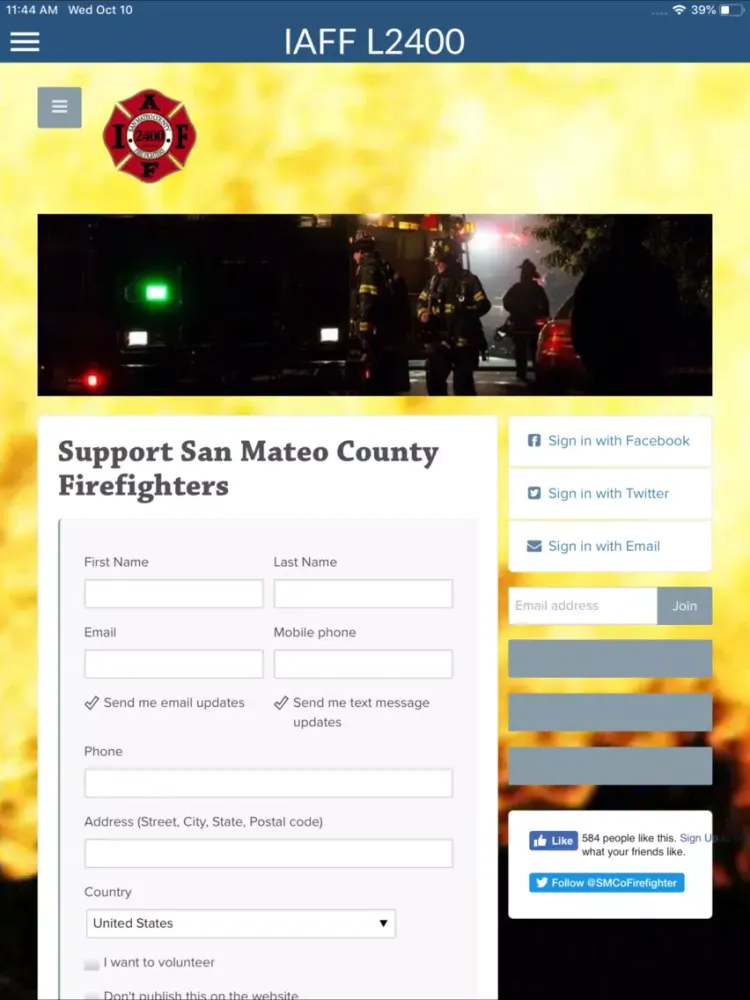 IAFF L2400 iPad  Screenshots