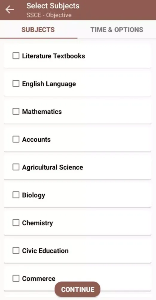 Capturas de tela do WAEC Past Questions