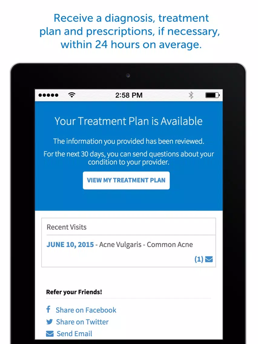 Ảnh chụp màn hình của Advanced Dermatology iPad 