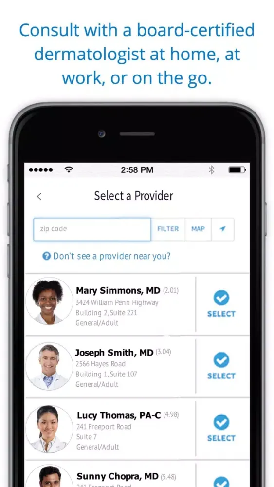DermatologistOnCall - Online Dermatology Care Screenshots