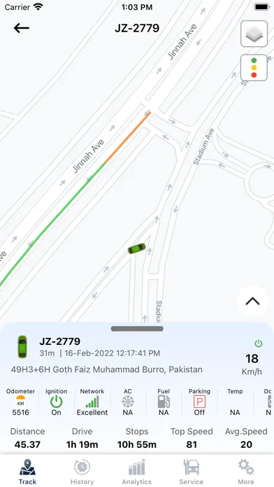 Tangkapan layar IAI Track