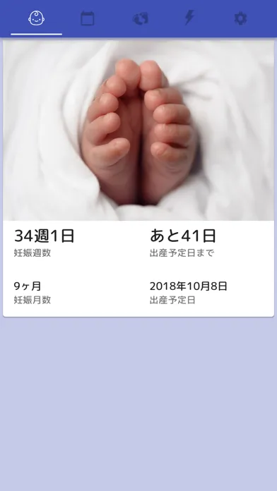 Pregnancy Light - かんたん妊娠週数計算應用截圖