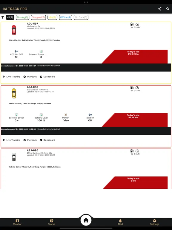 Capturas de pantalla de IAI TRACK PRO iPad 