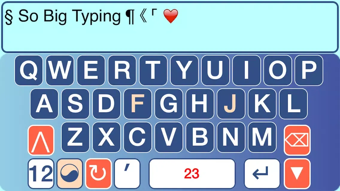 Tangkapan skrin SoBigTyping FREE - XLarge Keyboard