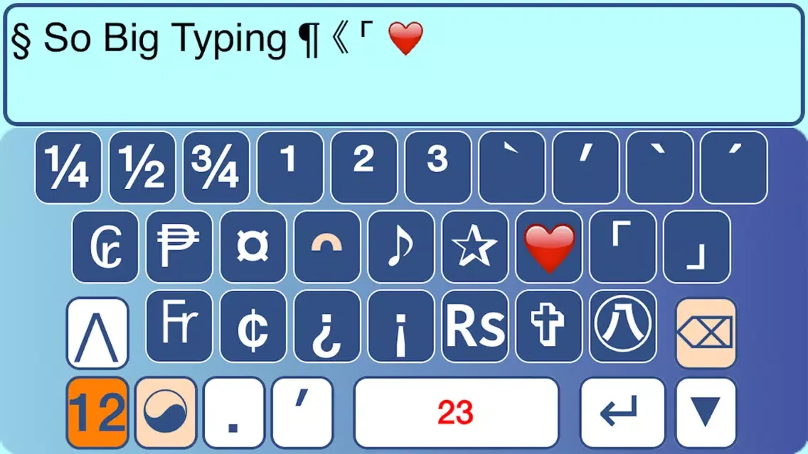 Tangkapan skrin SoBigTyping FREE - XLarge Keyboard
