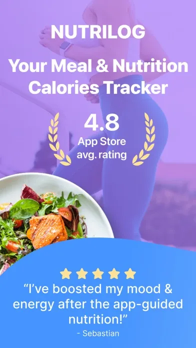 Ảnh chụp màn hình của Nutrilog: Meal Calorie Counter