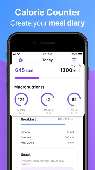 Ảnh chụp màn hình của Nutrilog: Meal Calorie Counter