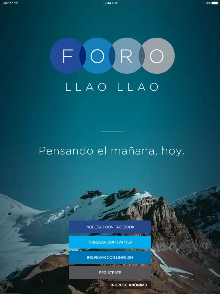 Capturas de tela do Foro Llao Llao iPad 