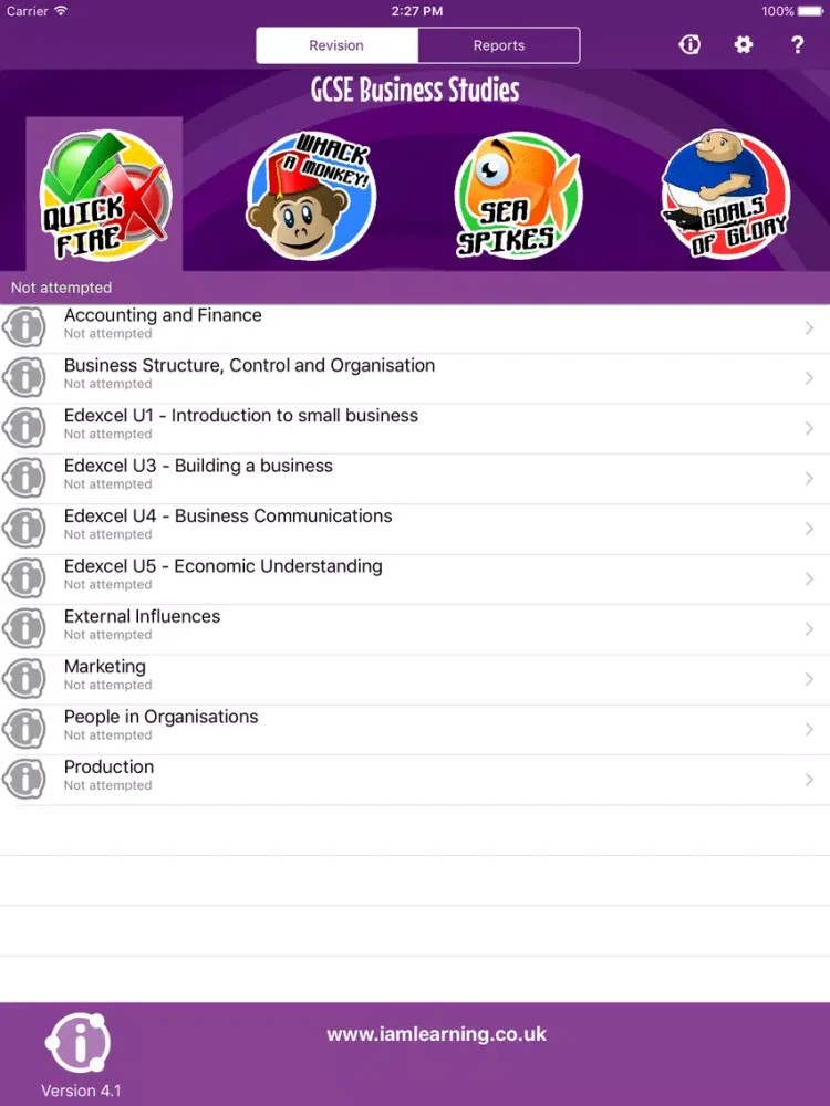 Zrzuty ekranu I Am Learning: GCSE Business Studies iPad 