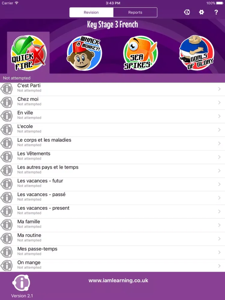 I Am Learning: KS3 French iPad  Ekran Görüntüleri